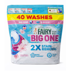 Капсули для прання Fairy Non Bio The Big One Cherry Blossom & Nordic Cotton, 40 прань